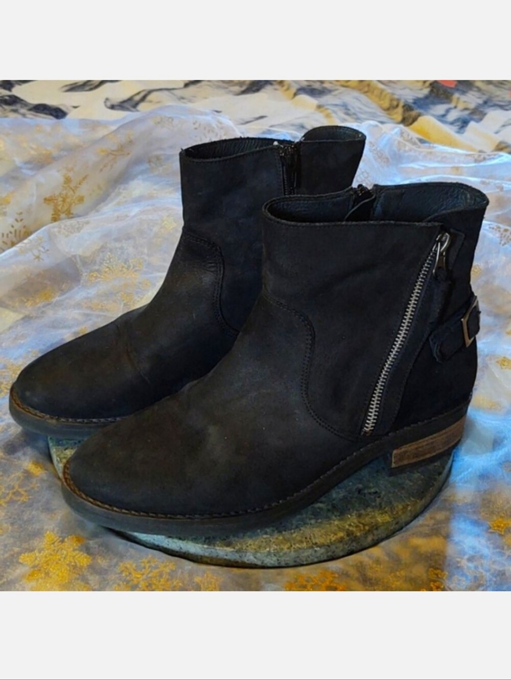 JJ Footwear Black Leather Ankle Boots EU Sz. 39K